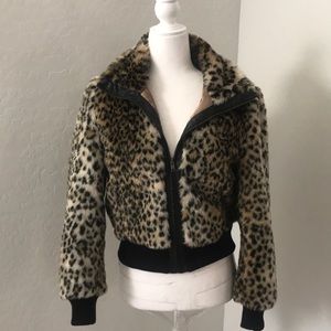Faux fur cheetah jacket